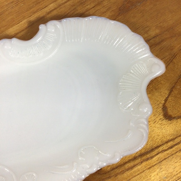 Antique Dithridge Milk Glass Vanity Dresser Tray - Picture 2 of 5